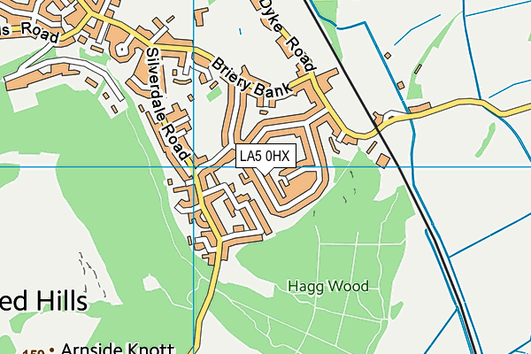 LA5 0HX map - OS VectorMap District (Ordnance Survey)