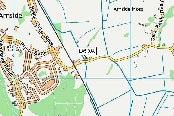 LA5 0JA map - OS VectorMap District (Ordnance Survey)