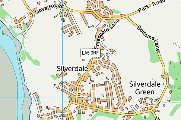 Silverdale St Johns Church Of England Primary School map (LA5 0RF) - OS VectorMap District (Ordnance Survey)