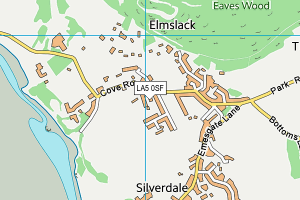 LA5 0SF map - OS VectorMap District (Ordnance Survey)