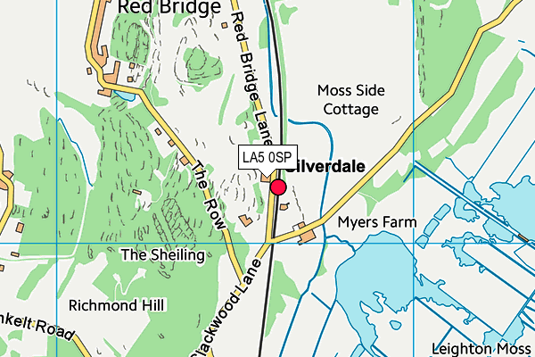 Silverdale Golf Club map (LA5 0SP) - OS VectorMap District (Ordnance Survey)