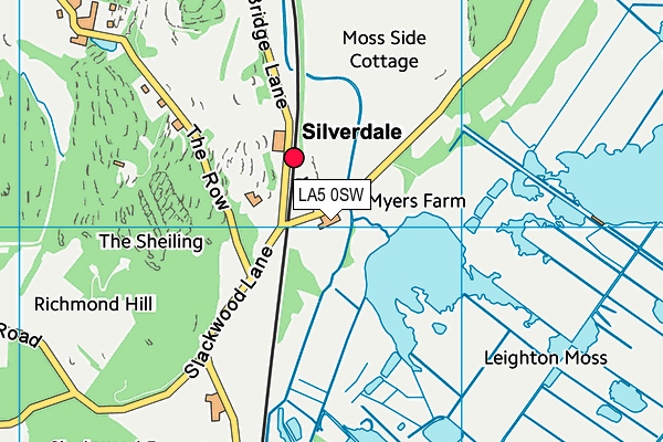 LA5 0SW map - OS VectorMap District (Ordnance Survey)