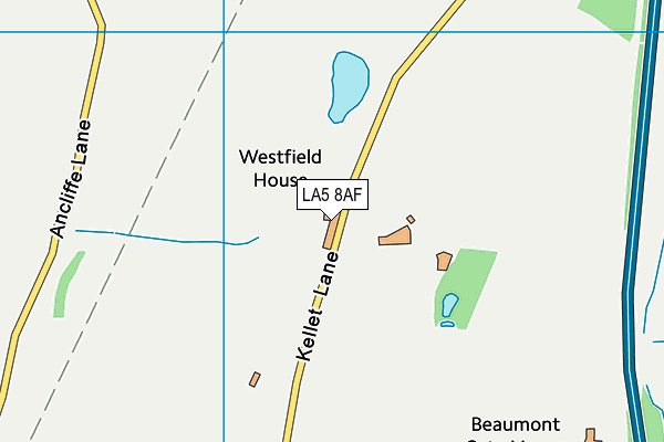 LA5 8AF map - OS VectorMap District (Ordnance Survey)