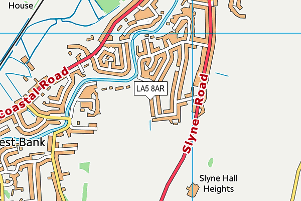 LA5 8AR map - OS VectorMap District (Ordnance Survey)