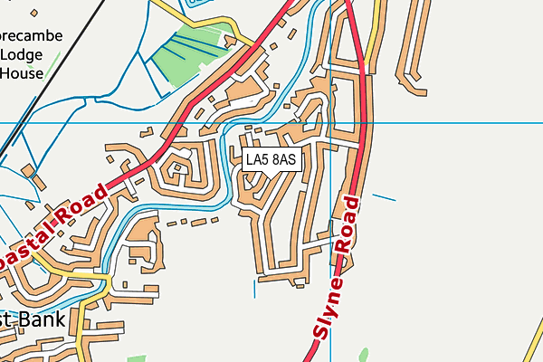 LA5 8AS map - OS VectorMap District (Ordnance Survey)