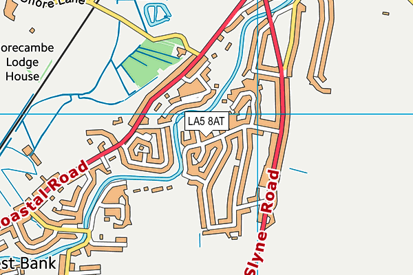 LA5 8AT map - OS VectorMap District (Ordnance Survey)