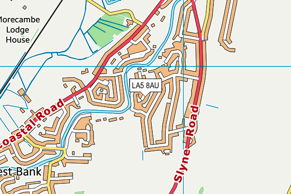 LA5 8AU map - OS VectorMap District (Ordnance Survey)