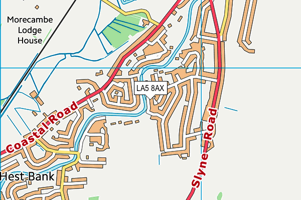 LA5 8AX map - OS VectorMap District (Ordnance Survey)