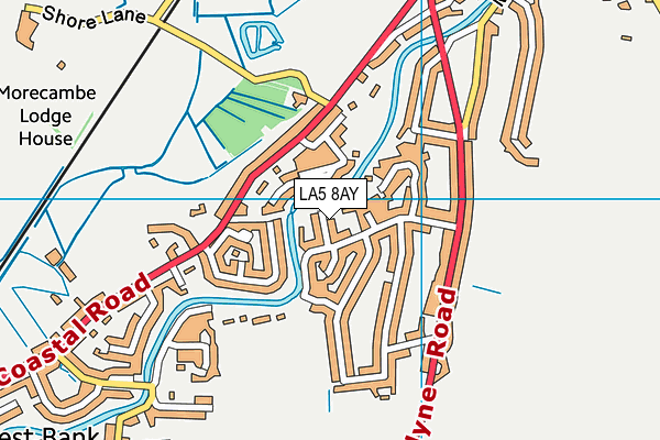 LA5 8AY map - OS VectorMap District (Ordnance Survey)