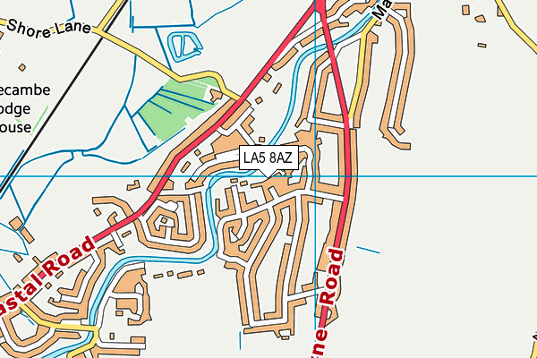 LA5 8AZ map - OS VectorMap District (Ordnance Survey)