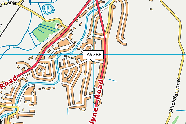 LA5 8BE map - OS VectorMap District (Ordnance Survey)