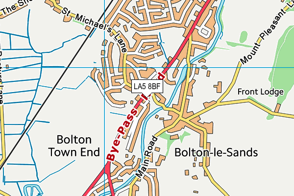 LA5 8BF map - OS VectorMap District (Ordnance Survey)