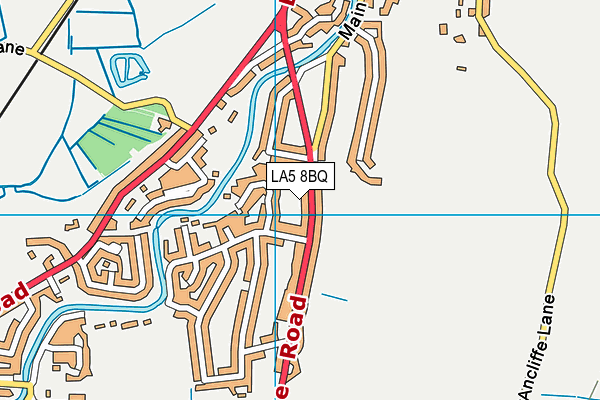 LA5 8BQ map - OS VectorMap District (Ordnance Survey)