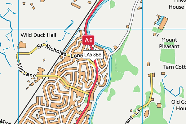 LA5 8BS map - OS VectorMap District (Ordnance Survey)