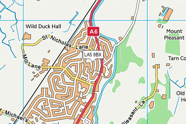LA5 8BX map - OS VectorMap District (Ordnance Survey)