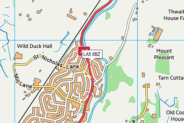 LA5 8BZ map - OS VectorMap District (Ordnance Survey)