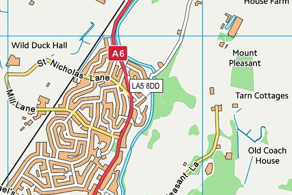 LA5 8DD map - OS VectorMap District (Ordnance Survey)