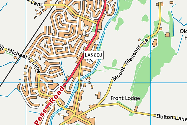 LA5 8DJ map - OS VectorMap District (Ordnance Survey)