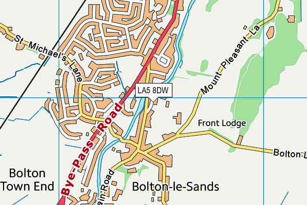 Bolton Le Sands Playing Fields map (LA5 8DW) - OS VectorMap District (Ordnance Survey)