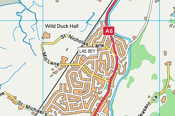 LA5 8EY map - OS VectorMap District (Ordnance Survey)