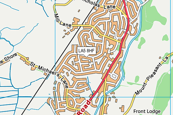 LA5 8HF map - OS VectorMap District (Ordnance Survey)