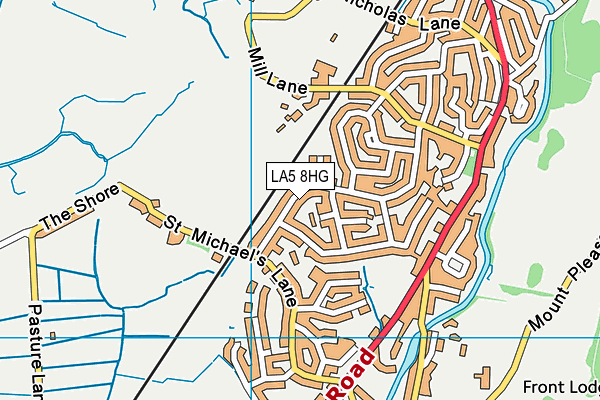 LA5 8HG map - OS VectorMap District (Ordnance Survey)