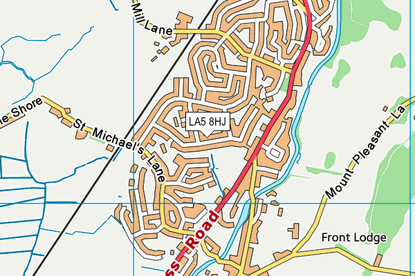 LA5 8HJ map - OS VectorMap District (Ordnance Survey)