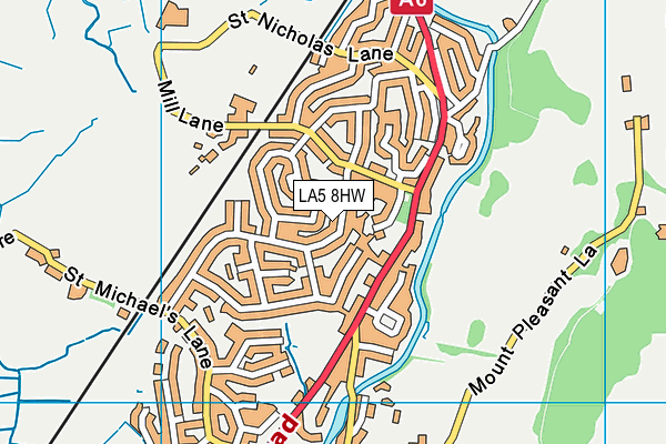 LA5 8HW map - OS VectorMap District (Ordnance Survey)