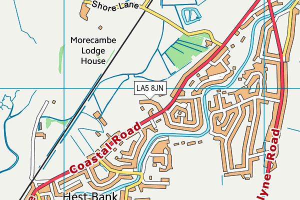 LA5 8JN map - OS VectorMap District (Ordnance Survey)
