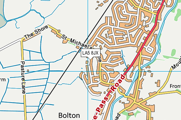LA5 8JX map - OS VectorMap District (Ordnance Survey)