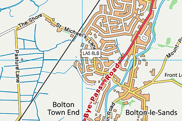 LA5 8LB map - OS VectorMap District (Ordnance Survey)