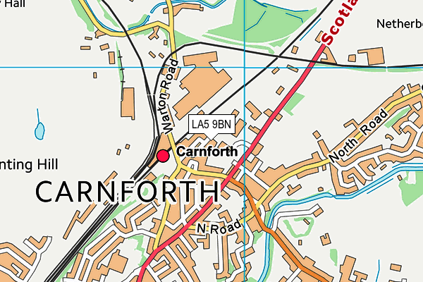 LA5 9BN map - OS VectorMap District (Ordnance Survey)