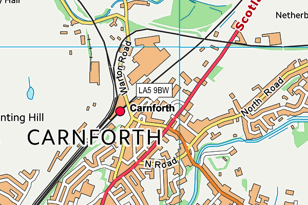 LA5 9BW map - OS VectorMap District (Ordnance Survey)