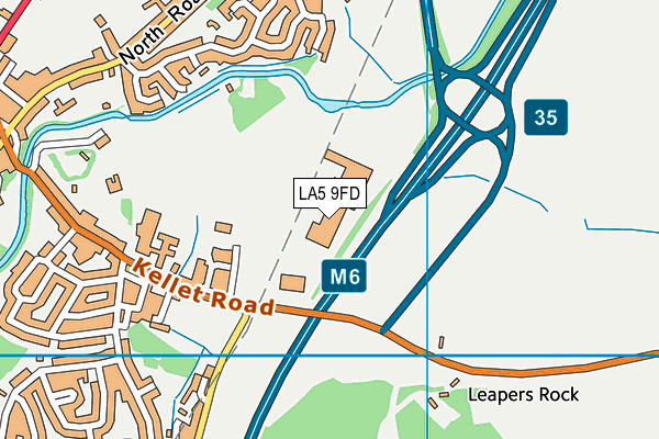 LA5 9FD map - OS VectorMap District (Ordnance Survey)