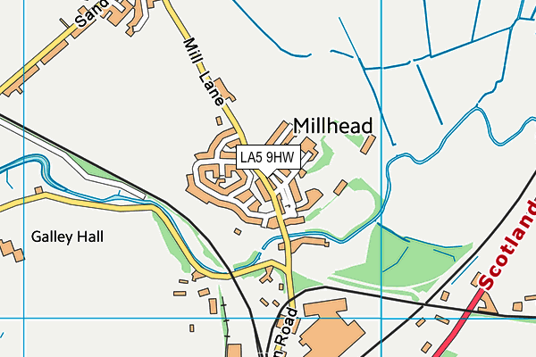 LA5 9HW map - OS VectorMap District (Ordnance Survey)