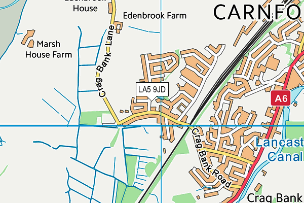 LA5 9JD map - OS VectorMap District (Ordnance Survey)