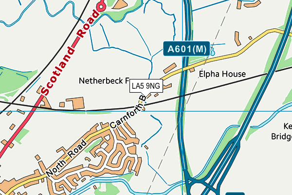 LA5 9NG map - OS VectorMap District (Ordnance Survey)
