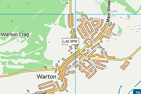 LA5 9PW map - OS VectorMap District (Ordnance Survey)