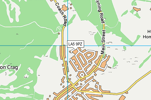 LA5 9PZ map - OS VectorMap District (Ordnance Survey)