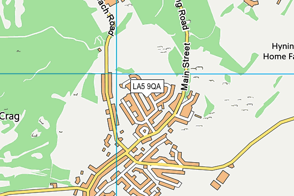 LA5 9QA map - OS VectorMap District (Ordnance Survey)