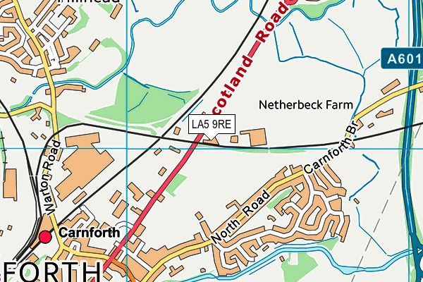 LA5 9RE map - OS VectorMap District (Ordnance Survey)