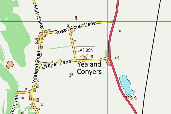 LA5 9SN map - OS VectorMap District (Ordnance Survey)