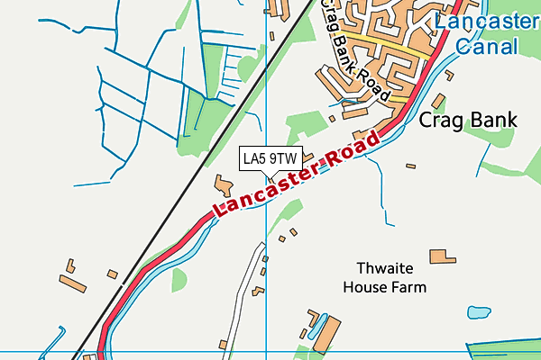 LA5 9TW map - OS VectorMap District (Ordnance Survey)