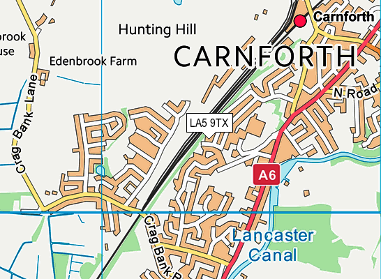 LA5 9TX map - OS VectorMap District (Ordnance Survey)