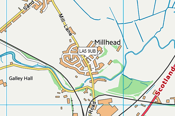 LA5 9UB map - OS VectorMap District (Ordnance Survey)