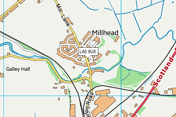 LA5 9UX map - OS VectorMap District (Ordnance Survey)