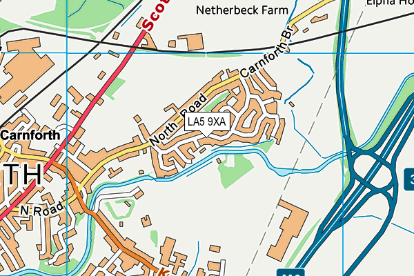 LA5 9XA map - OS VectorMap District (Ordnance Survey)