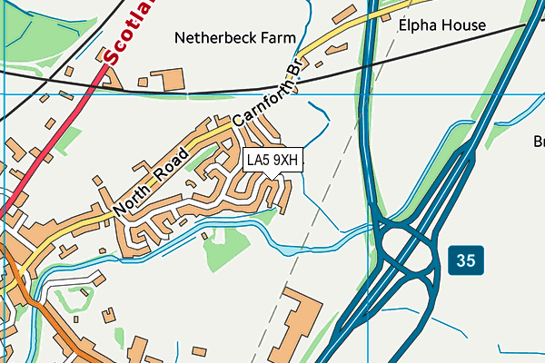 LA5 9XH map - OS VectorMap District (Ordnance Survey)