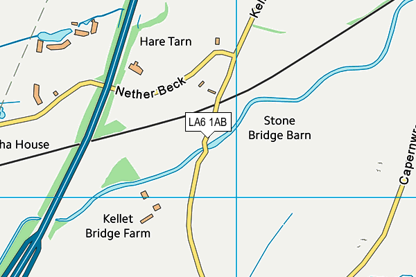 LA6 1AB map - OS VectorMap District (Ordnance Survey)