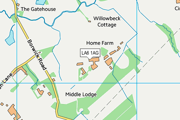 LA6 1AG map - OS VectorMap District (Ordnance Survey)